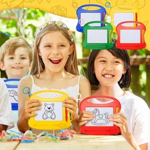 Miniatura 4 de Tinlade Paquete de 24 Mini Pizarras Magnéticas de Dibujo para Niños, Boceto Pequeño Borrable, Bloc de Escritura Juguete de Pintura a Granel Favor