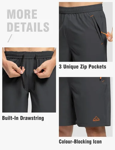 Miniatura 4 de TBMPOY Pantalones cortos de senderismo para hombre de 7 pulgadas, de secado rápido, atléticos, gimnasio, deportes al aire libre, entrenamiento