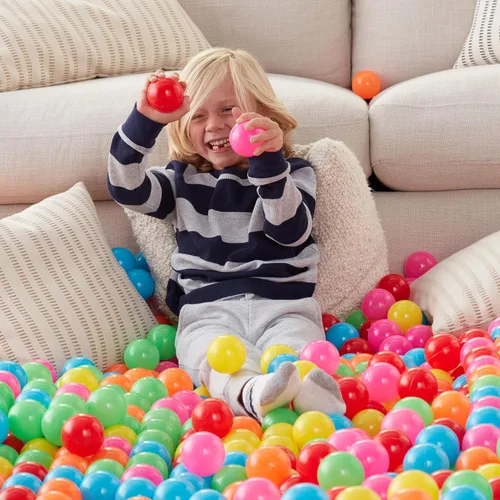 Miniatura 6 de Amazon Basics - Bolas de plástico para piscinas sin BPA con bolsa de almacenamiento, 1000 bolas (2.3 pulgadas de diámetro), colores brillantes