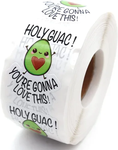 Littlefa Lindas calcomanías de aguacate, Holy Guac You're Gonna Love Thest, calcomanías hechas a mano, divertidas calcomanías de pequeñas empresas,