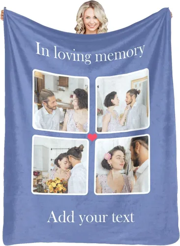 Miniatura 22 de Manta personalizada con fotos y texto para mamá, papá, bebé, familia, amigos, manta personalizada para cumpleaños, Navidad, para mujeres, hermana