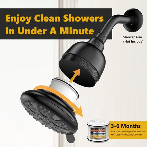 Miniatura 7 de Cartucho de repuesto de filtro de ducha de 16 etapas de alta presión para agua dura, universalmente compatible con cualquier diseño similar, reduce