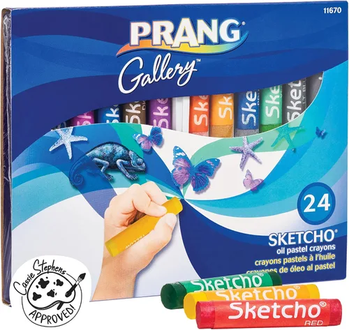 Miniatura 2 de Prang Sketcho - Crayones al óleo, barras redondas, 2.5 x 0.5 pulgadas, juego de 12 colores (11660)
