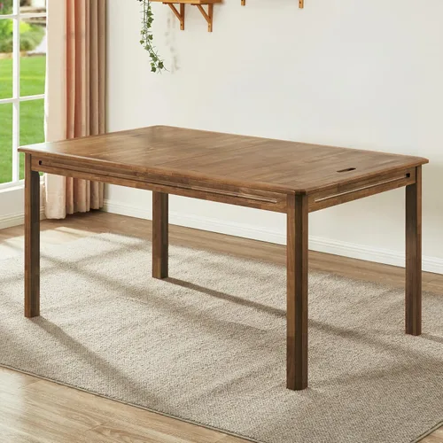 Miniatura 2 de Mesa de Juego de Mesa con Tablero Removible, Asientos para 4 a 6 Jugadores con Área de Juego de 57in x 33in, Incluye Alfombrilla de Juego, Nuez