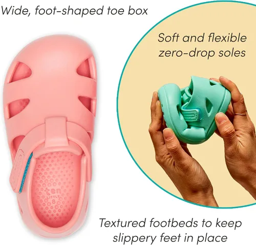 Miniatura 5 de Ten Little - Sandalias de agua para bebés, niños pequeños y niños, ajustables, sandalias de agua con punta cerrada para niños y niñas, ligeras