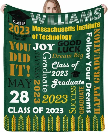 Miniatura 22 de Manta de sofá de graduación personalizada con imagen, manta personalizada para graduados para clase de 2023, personalizable con cualquier palabra