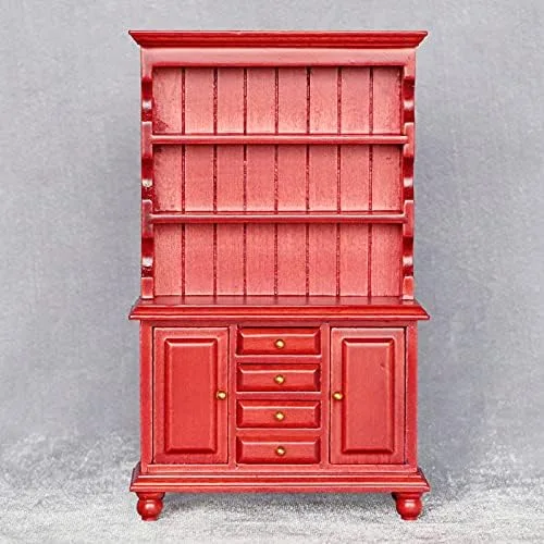 Miniatura 3 de AirAds - Casa de muñecas 1:12 en miniatura, muebles de madera (1 marrón oscuro)