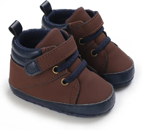 Miniatura 7 de SOFMUO Zapatos deportivos para bebés, niños y niñas, de piel sintética, antideslizantes, suela de goma suave, botines de vestir para niños pequeños