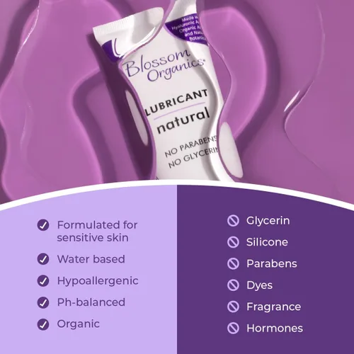 Miniatura 2 de Blossom Lube Organics - Lubricante personal para mujeres, pH equilibrado, no irritante, lubricante personal a base de agua, libre de ingredientes