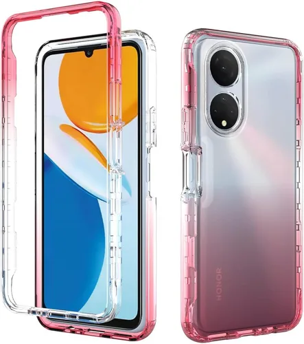 Miniatura 6 de Compatible con Honor X7, delgada TPU+PC híbrida a prueba de golpes transparente cubierta trasera cubierta de cuerpo completo transparente delgada