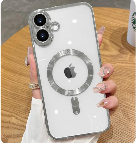 Miniatura 7 de Funda magnética para iPhone 12 Pro Max transparente compatible con MagSafe Funda protectora de lente de cámara integrada para iPhone 12 Pro Max