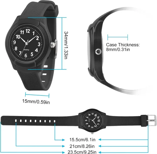 Miniatura 6 de PROKING Kids Watch Analog for Boys Girls,Children Toddler Waterproof Learning Time Wrist Watch with Soft Strap Time Teacher Watches for Kids Girls