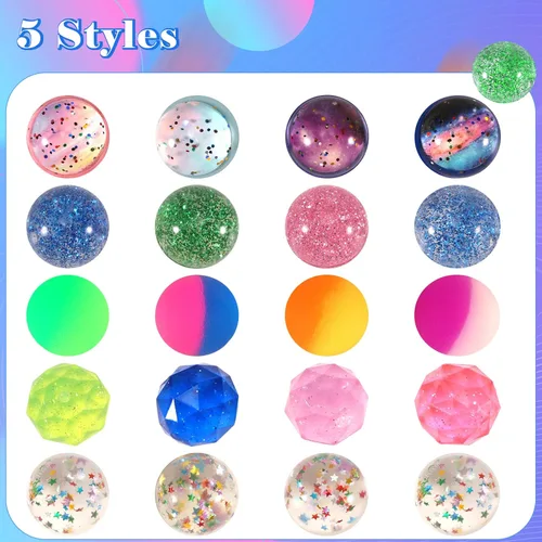 Miniatura 3 de Ayfjovs 20 bolas hinchables de 5 estilos, bolas de goma de 1.260 in, pequeñas bolas inflables para recuerdos de fiesta de niños, premios, bolsas