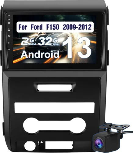 Radio de coche para Ford F150 2009 2010 2011 2012, radio de pantalla táctil de 9 pulgadas de actualización con 2 GB + 32 GB, CarPlay/Android Auto