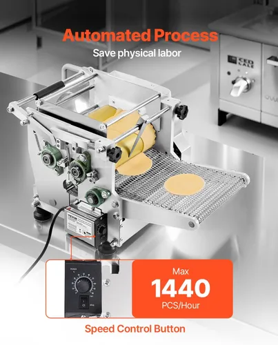 Miniatura 2 de VEVOR Máquina Eléctrica para Hacer Tortillas, Máquina Automática para Hacer Tortillas de Maíz con Revestimiento Antiadherente y Dos Moldes