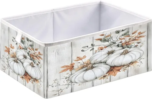 Miniatura 59 de Bolaz Organizadores de armario con hojas de otoño, conos de pino, cubos de almacenamiento, cestas para estantes para el hogar, habitación, oficina