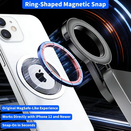 Miniatura 3 de Palo selfie magnético 4 en 1 para iPhone/Android, trípode extensible multifuncional de rotación de 360° con control remoto desmontable, soporte