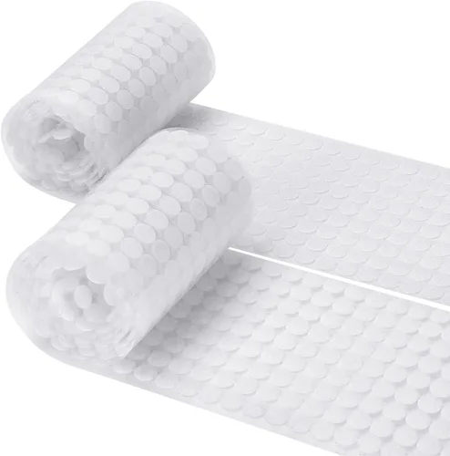 Puntos autoadhesivos, adhesivo fuerte, 1550 unidades (775 pares) de nailon adhesivo de 0.59 pulgadas de diámetro, puntos con cintas adhesivas