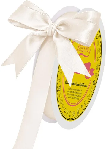 Miniatura 282 de Cinta de satén blanca antigua de doble cara de 1-1/2 pulgadas x 50 yardas, cinta de poliéster para envolver regalos, día de San Valentín, bodas