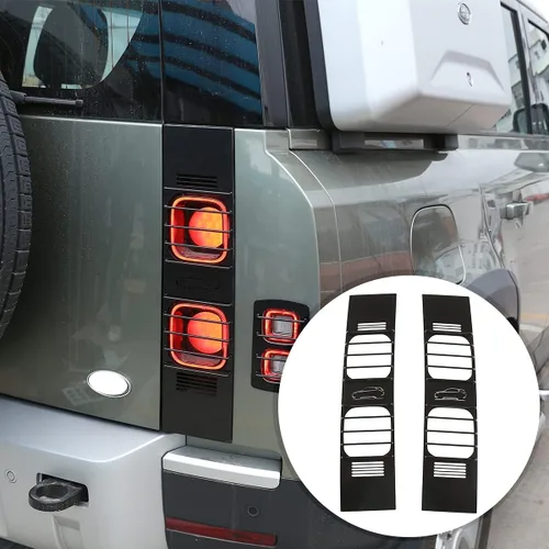 Para Land Rover Defender 2020-2021, pantalla de lámpara trasera de metal, luz indicadora de freno, lámpara de marcha atrás, accesorios de cubierta