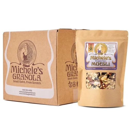 Miniatura 13 de Michele's Granola Mantequilla de almendras, hecha a mano, grano entero, vegano, sin gluten y sin OGM, bolsas resellables de 12 onzas, paquete de 6