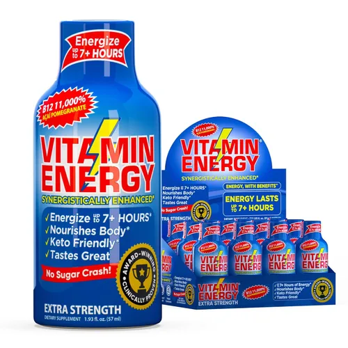 Miniatura 64 de Vitamin Energy Immune+ Extra Strength Energy Shot Army Orange 10 unidades, 260 mg de cafeína natural, vitaminas B, citicolina, té verde, apoyo