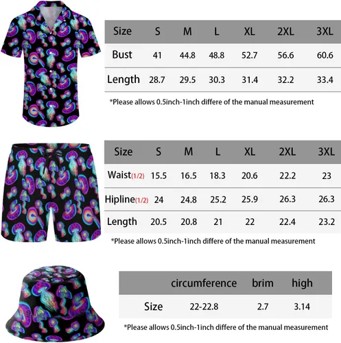 Miniatura 3 de Camisa y pantalones cortos hawaianos de 2 piezas para hombre