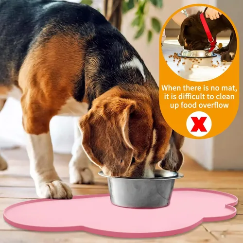 Miniatura 12 de Ptlom - Tapete para mascotas para perros y gatos, antideslizante, impermeable, tapetes para alimentación de perros que previenen el desbordamiento