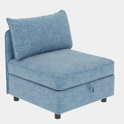 Miniatura 6 de ERYE Sofá modular de 68 pulgadas con asiento profundo, sofá modular de almacenamiento con respaldo y reposabrazos de combinación gratuita, sofá