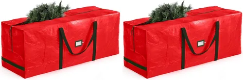 Miniatura 13 de Bolsa de almacenamiento para árbol de Navidad Zober - Se adapta a árboles artificiales de 7.5 pies - Bolsa de árbol de Navidad de plástico