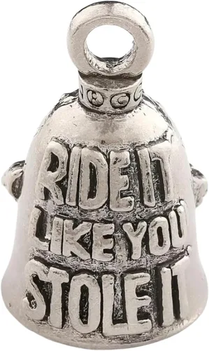 Miniatura 56 de Guardian Bell Good Luck Bell w/Keyring & Black Velvet Bag Motorcycle Bell Lead-Free Pewter Made in USA Phoenix Biker