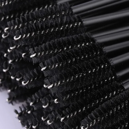 Miniatura 3 de Tbestmax 200 carretes desechables para rímel y cepillos de labios, aplicador de brillo de labios para extensiones de pestañas de cejas, kits de Negro