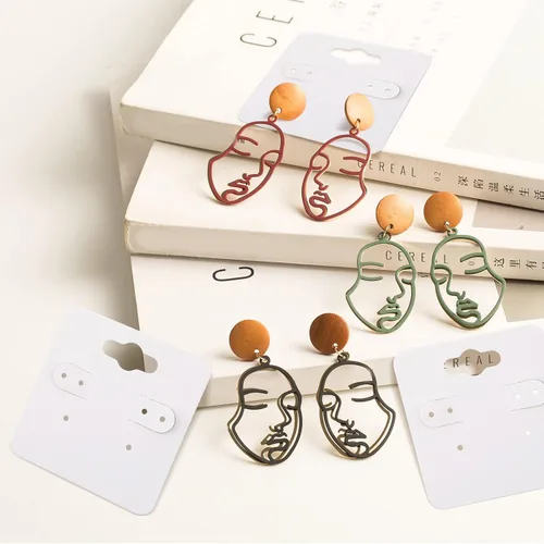 Miniatura 4 de joycraft 200 tarjetas para aretes, tarjetas de papel blanco de 2 pulgadas, etiquetas de papel en blanco con 6 agujeros, etiquetas de embalaje