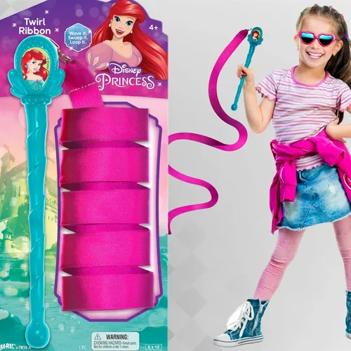 Miniatura 5 de JA-RU Disney Princess Rainbow Ribbon Varitas (1 cinta giratoria surtida) Varita rítmica bailarina, juguetes para niñas. Equipo de gimnasia