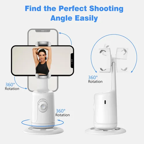 Miniatura 4 de Soporte de cámara de seguimiento facial automático, dispositivo de seguimiento inteligente de 360° con control de gestos, no requiere aplicación