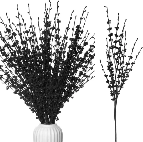 Miniatura 31 de Wootkey 10 Piezas Flores Artificiales de Jazmín de 29.5" de Largo Flores Falsas Ramas Secas para el Día de la Madre Hogar Oficina Bricolaje Arte