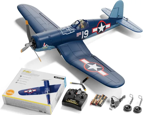 Miniatura 10 de VOLANTEXRC Avión RC para principiantes, Avión RC WWII de 4 canales F4U Corsair con aileron, Avión de control remoto de 2.4Ghz con sistema