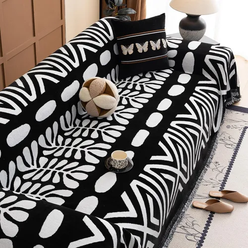 Miniatura 44 de VClife Fundas de sofá bohemio de felpilla para sofá seccional, fundas de sofá suaves y antideslizantes para sofá de 2 cojines, protector de muebles