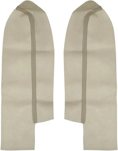 Miniatura 5 de X AUTOHAUX Par de cubiertas para apoyabrazos de piel sintética para puertas delanteras de coche, color beige para Honda CR-V 2007-2012