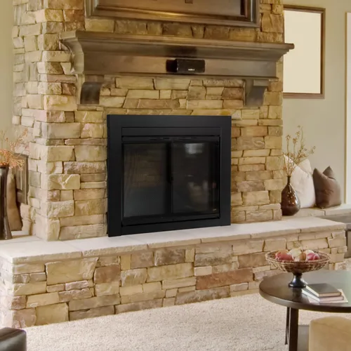 Miniatura 2 de Puerta Pleasant Hearth AN-1010 Alpine de vidrio para chimenea. Color negro, AN-1012