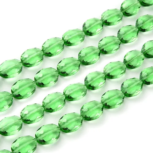 Miniatura 22 de 50pcs Checa 16mm (0.63 inch) Grande facetado Plano Oval Cristal Cuentas Espaciador Amatista Púrpura