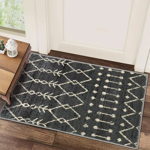 Miniatura 11 de WESTLOOM Alfombra de pasillo de 2 x 6 pies, diseño de enrejado marroquí, alfombra larga con acento oriental, alfombra larga para interiores