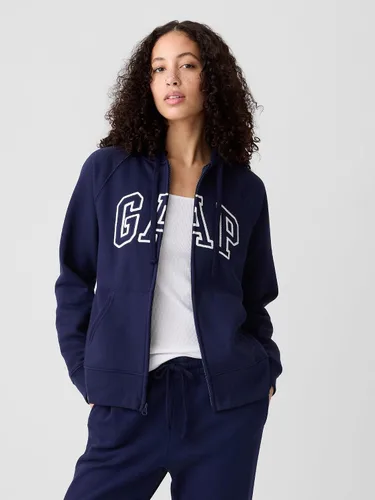 Miniatura 3 de GAP Sudadera con capucha y cremallera completa con logotipo para mujer