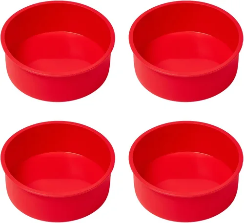 saphe Moldes de silicona para tartas de 6 pulgadas, moldes redondos para hornear, juego de 4 moldes para pastel de capas, tarta de queso, pastel de
