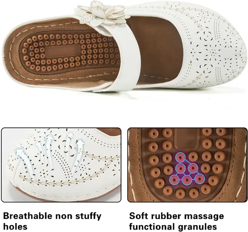 Miniatura 14 de Alicegana Sandalias elegantes de verano para mujer, con puntera cerrada, estilo casual, sin cordones, con gancho ajustable