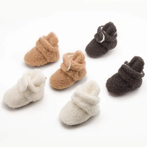 Miniatura 199 de Sawimlgy - Botines de algodón antideslizantes para recién nacido, con agarre, para cuna o para el invierno