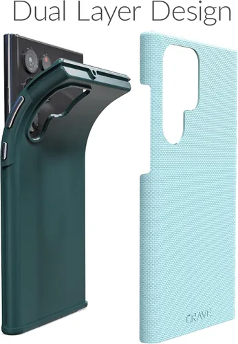 Miniatura 4 de Crave Funda para Galaxy S22 Ultra, funda de doble capa de protección a prueba de golpes para Samsung Galaxy S22 Ultra 5G (6.8 pulgadas) - Aqua