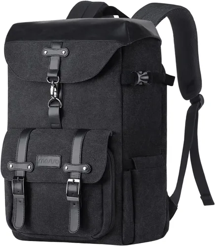 MOSISO Mochila para cámara, DSLR/SLR/SLR/sin espejo, para fotografía vintage, con soporte para trípode y cubierta para lluvia y compartimento para