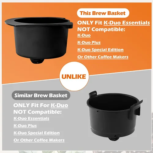 Miniatura 5 de Cesta de café de repuesto para K-Duo Essentials (solo apto para K Duo Essentials), cesta de filtro de café