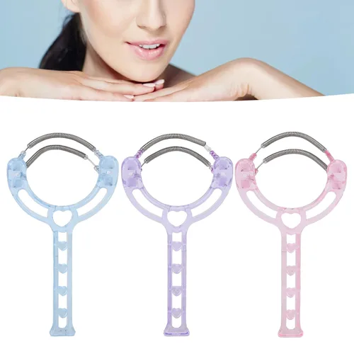 Miniatura 4 de 3 unidades de removedor de vello facial manual de primavera, depilación facial de mano para mujeres, ceja, barbilla, mejilla, bigote, labio superior